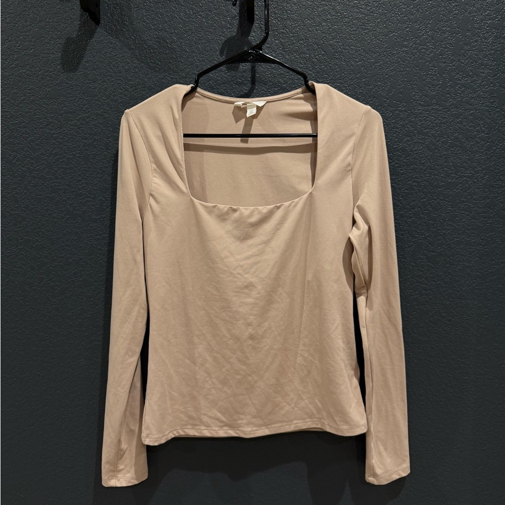 H&M Beige Long Sleeve Top